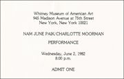Nam June Paik / Charlotte Moorman : Performance