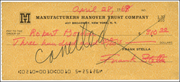 Frank Stella Check to Robert Gordon