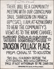 West Broadway to Jackson Pollock Place : Community Meeting