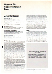 Museum für Gegenwartskunst Basel: John Baldessari