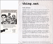 The Thing International : Postcard and Press Release