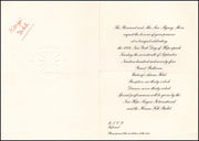 Invitation to Banquet Celebrating 1974 New York Day of Hope