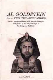 Al Goldstein (a.k.a. King Tut - Uncommon) at an ORGY...