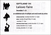 1998 Holiday Flyer / Giftland VII : Laissez Faire , An Exhibition / Sale of Multiple and Serial Works by Artists