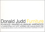 Donald Judd : Furniture / Plywood Painted Aluminum Hardwood