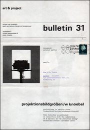 Bulletin 31 : Projecktionsbildgrößen / Projections in Various Sizes